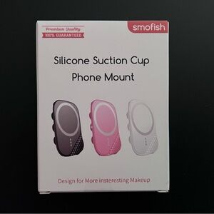 Silicone Suction Cup Phone Mount - Black, Pink, White